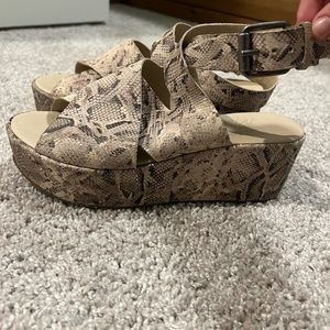 Matisse snakeskin platform sandals